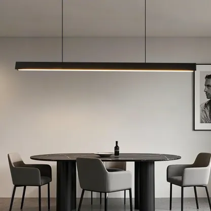 Modern Rectangular LED Island Pendant Light for Kitchen Image - 1