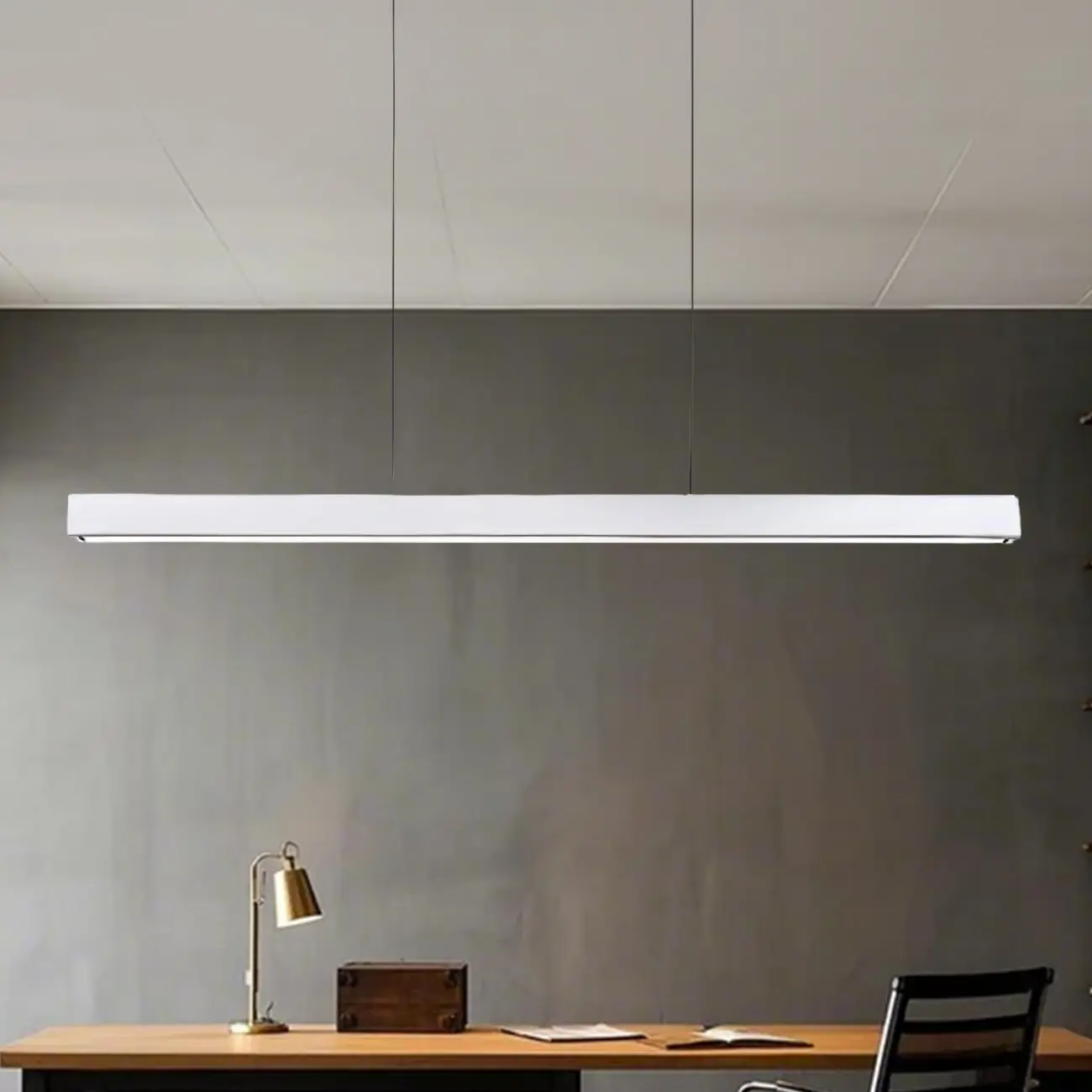 Modern Rectangular LED Island Pendant Light for Kitchen Image - 12 | homeyfad