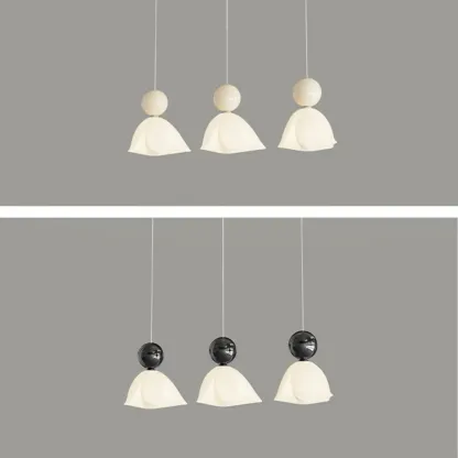 3-Light Modern Chrome Plastic Island Pendant Light Image - 10