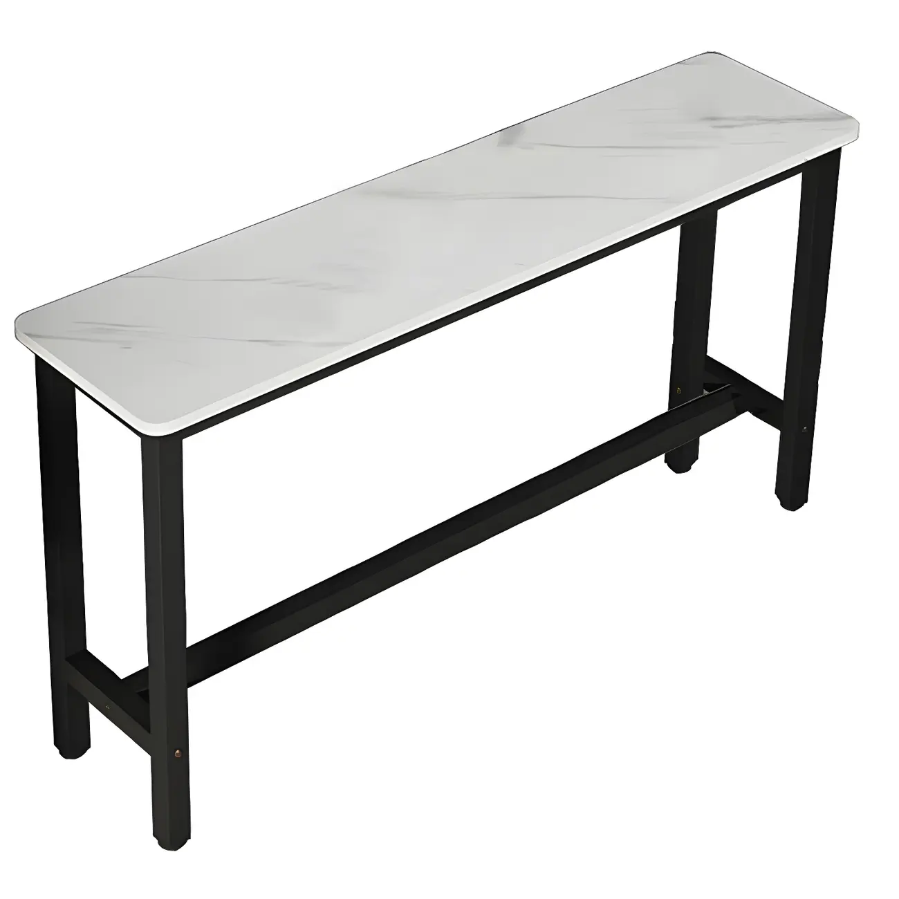 Modern White Wood Top Steel Base Bar Tables Image - 2 | homeyfad