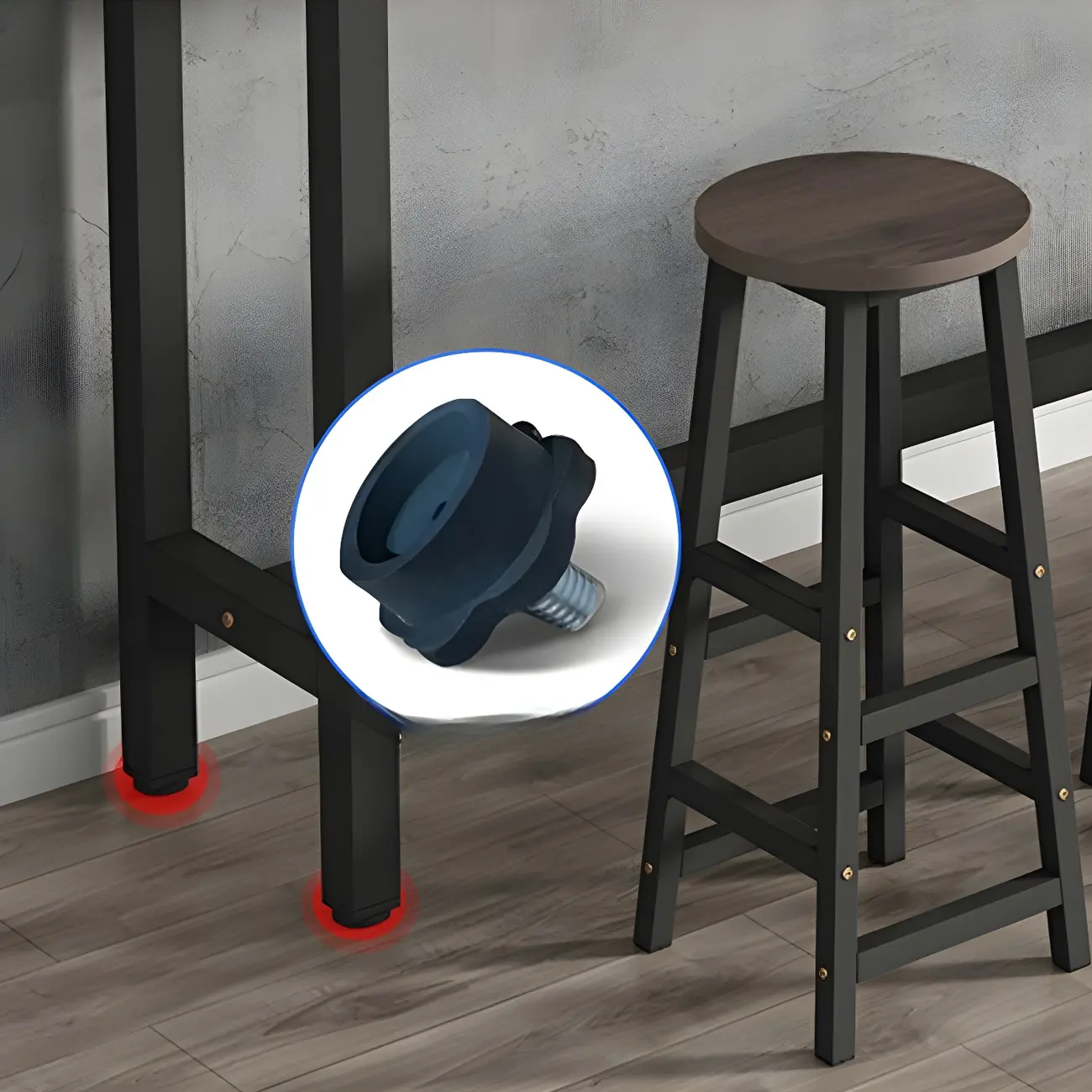 Modern White Wood Top Steel Base Bar Tables Image - 8 | homeyfad