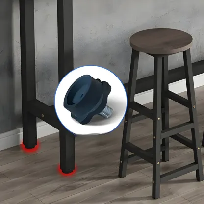 Modern White Wood Top Steel Base Bar Tables Image - 8