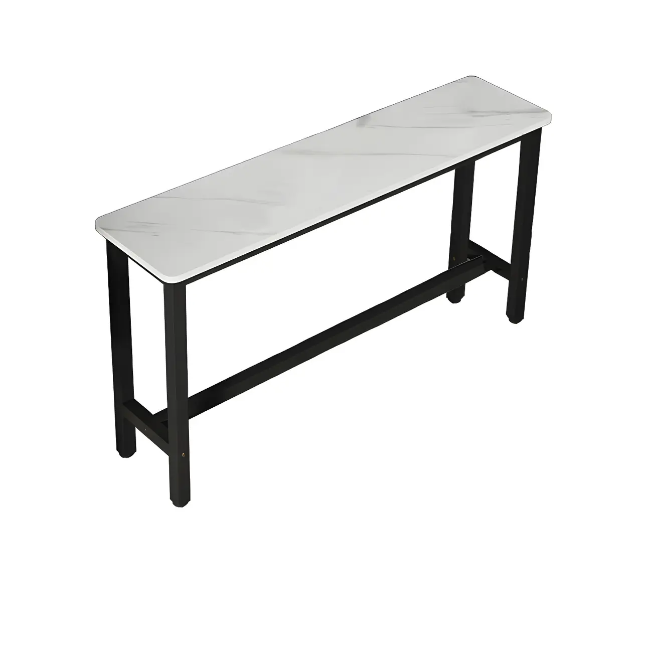 Modern White Wood Top Steel Base Bar Tables Image - 10 | homeyfad