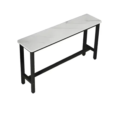 Modern White Wood Top Steel Base Bar Tables Image - 10