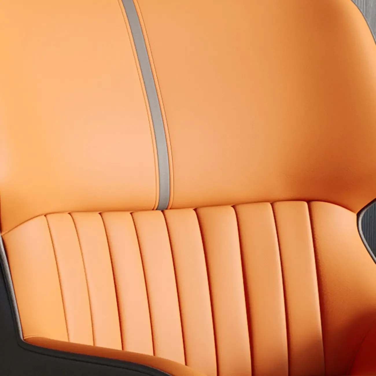 Leather Low Solid Back Armless Dining Side Chair Image - 8