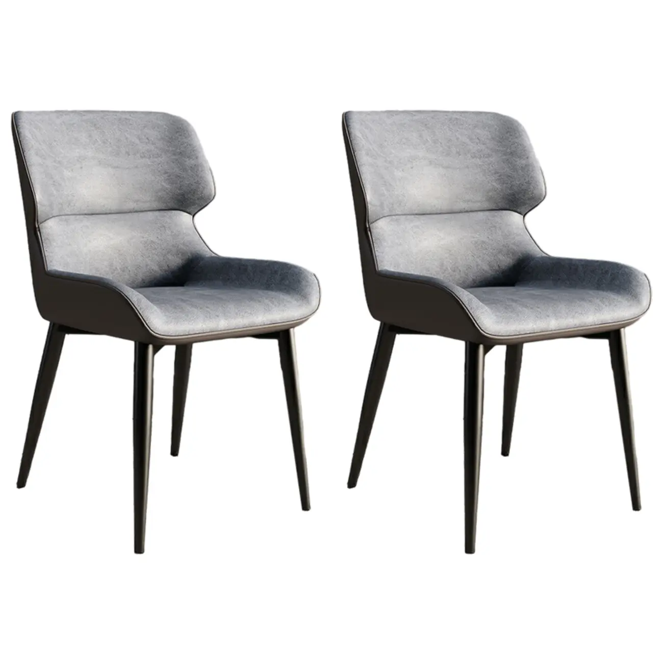 Leather Low Solid Back Armless Dining Side Chair Image - 49 | homeyfad