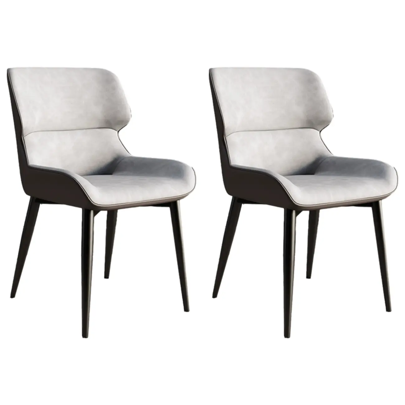 Leather Low Solid Back Armless Dining Side Chair Image - 53 | homeyfad