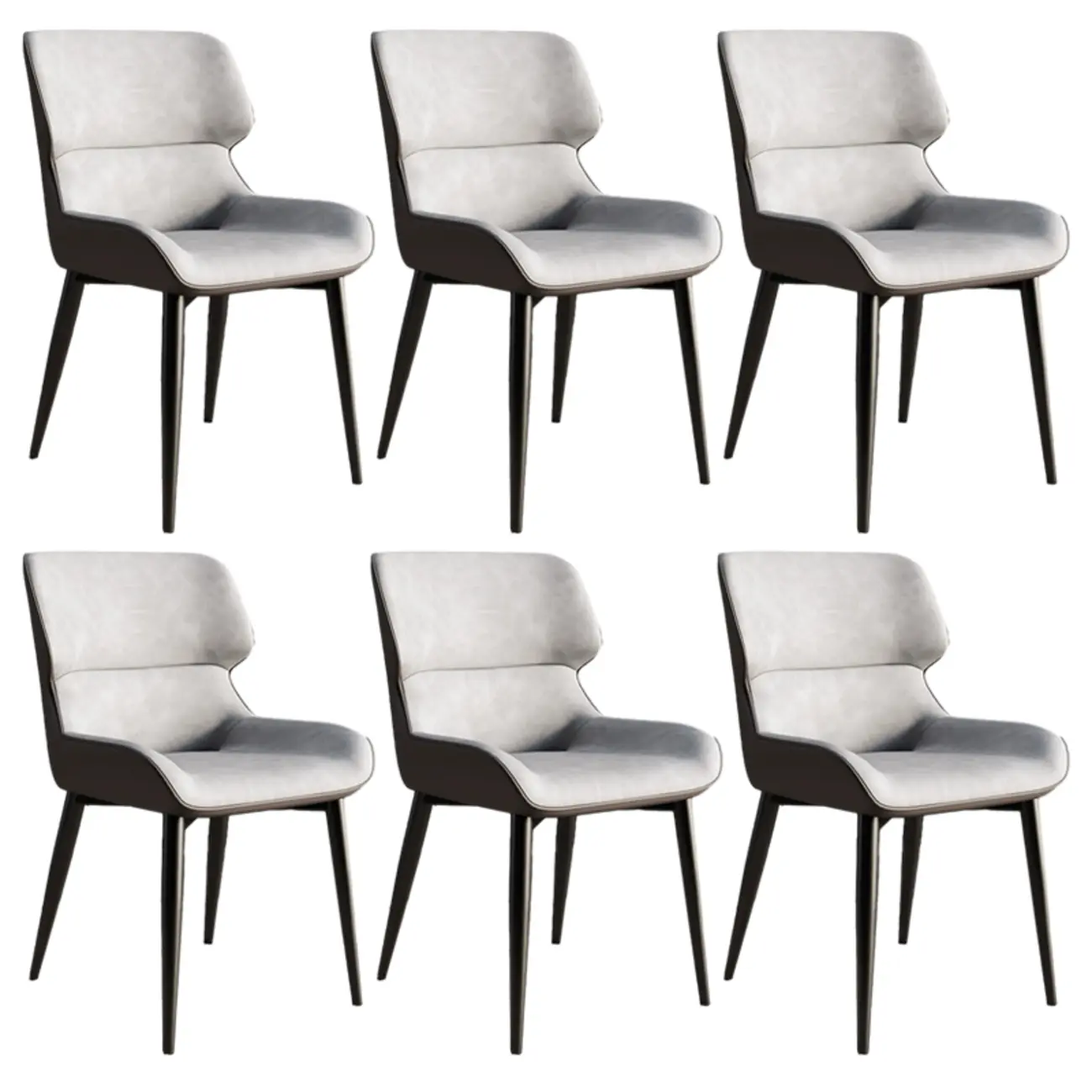 Leather Low Solid Back Armless Dining Side Chair Image - 55 | homeyfad