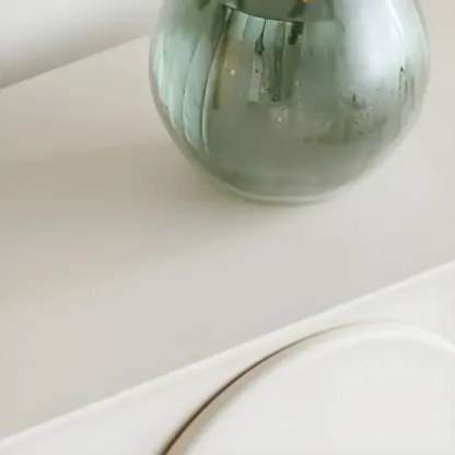 Durable Wooden Juliet Arc TV Stand with Cabinets & Drawers Image - 8