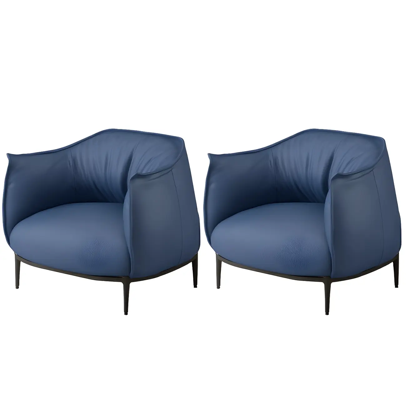 Stylish Leather Accent Chair with Arms in 4-Color for Living Room Image - 12 | homeyfad