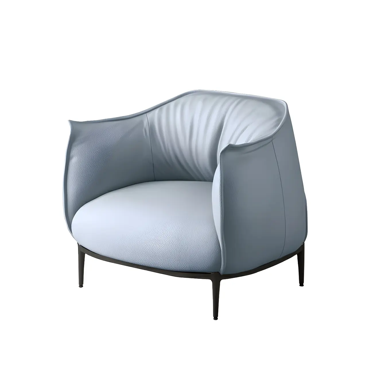 Stylish Leather Accent Chair with Arms in 4-Color for Living Room Image - 28 | homeyfad