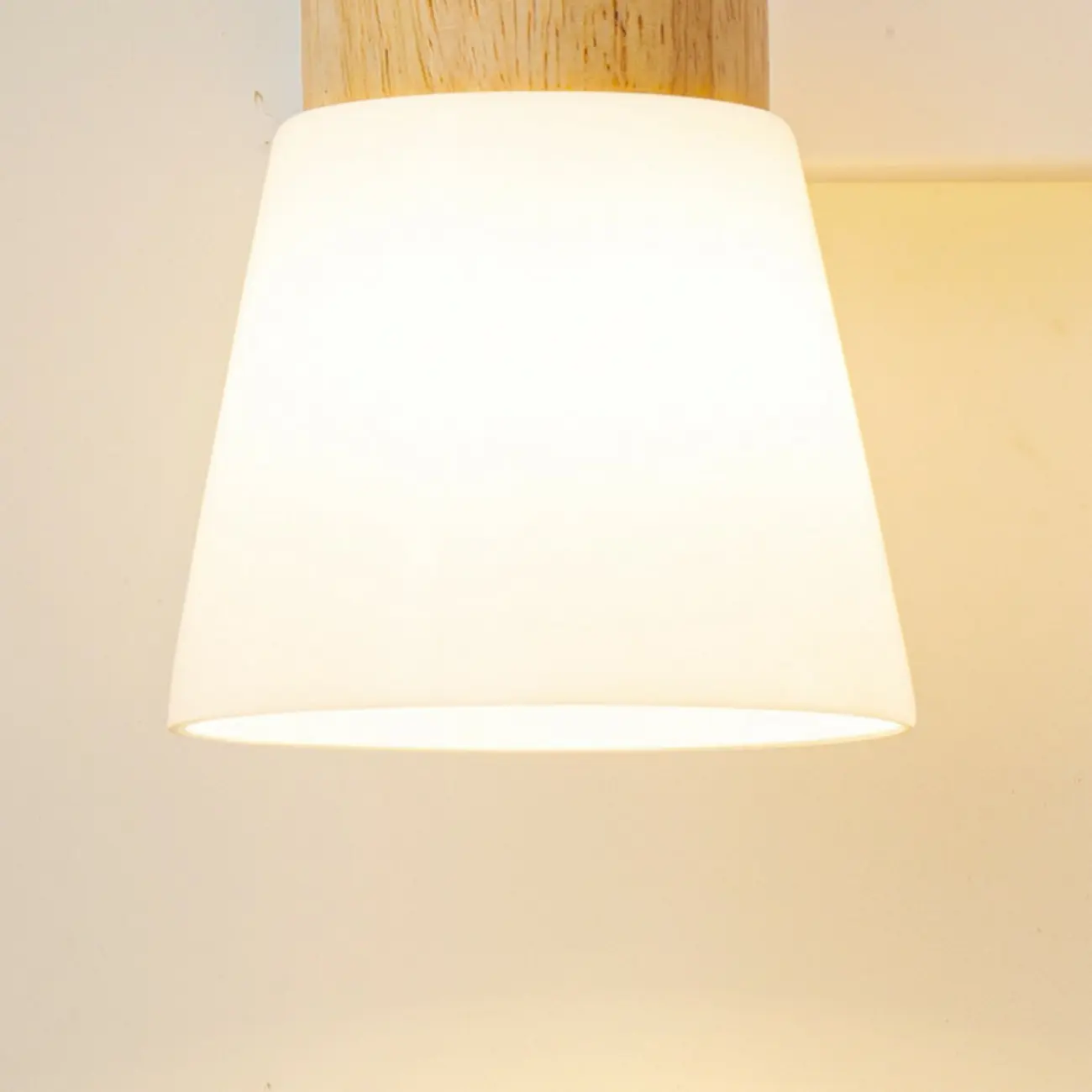 Mini White Natural Wood Metal Wall Sconce Image - 14 | homeyfad