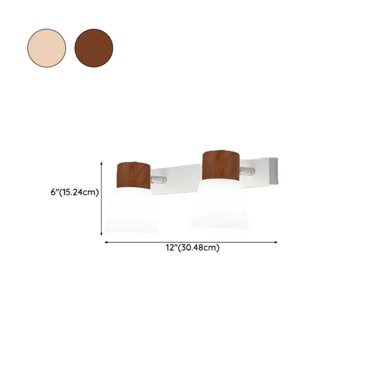 Mini White Natural Wood Metal Wall Sconce Image - 21 | homeyfad