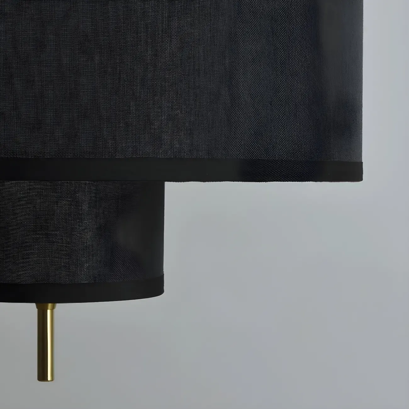 Modern Fabric Double Layer Drum Pendant Light Image - 9