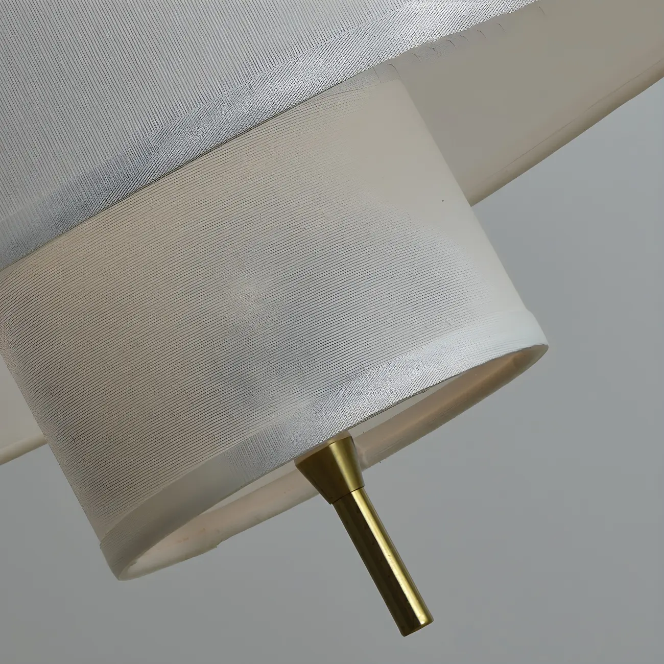 Modern Fabric Double Layer Drum Pendant Light Image - 10 | homeyfad