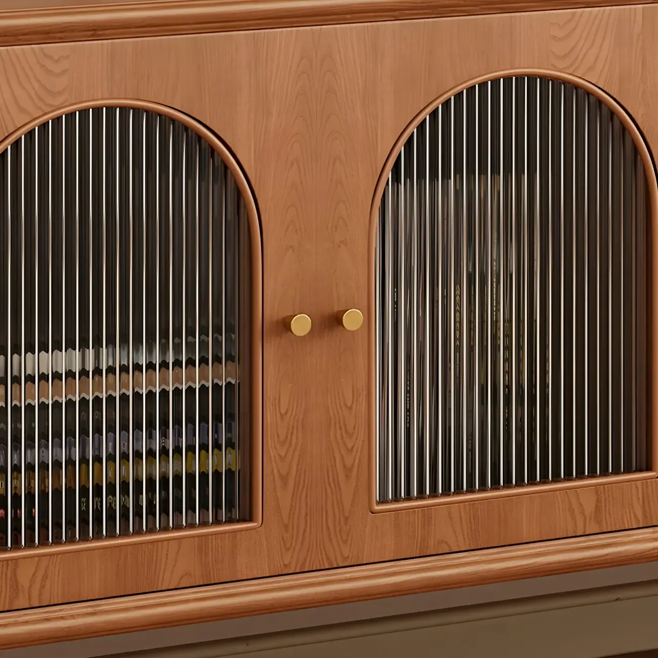 Traditional Wooden Mueble Para TV Stand with Drawers & Cabinet Image - 12