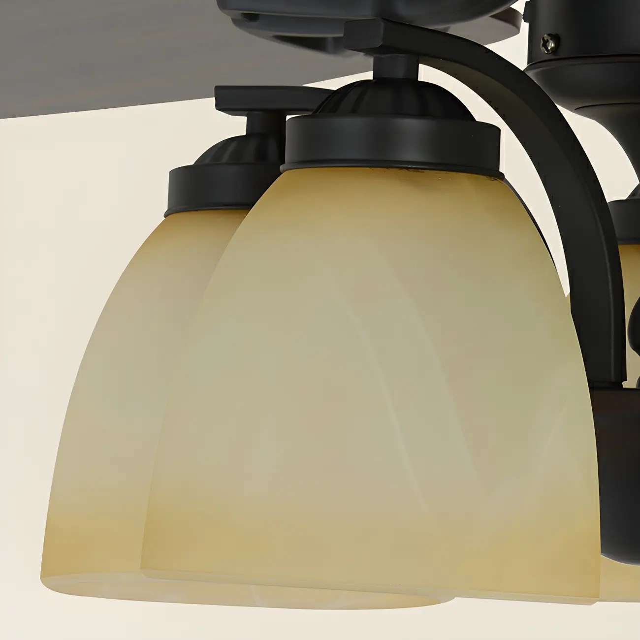 52-Inch Modern Black Chandelier Ceiling Fan with Remote | homeyfad