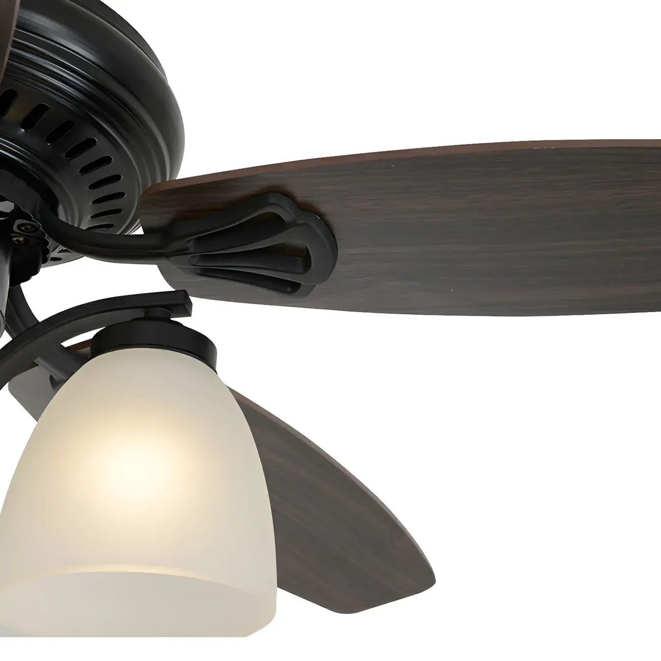 52-Inch Modern Black Chandelier Ceiling Fan with Remote