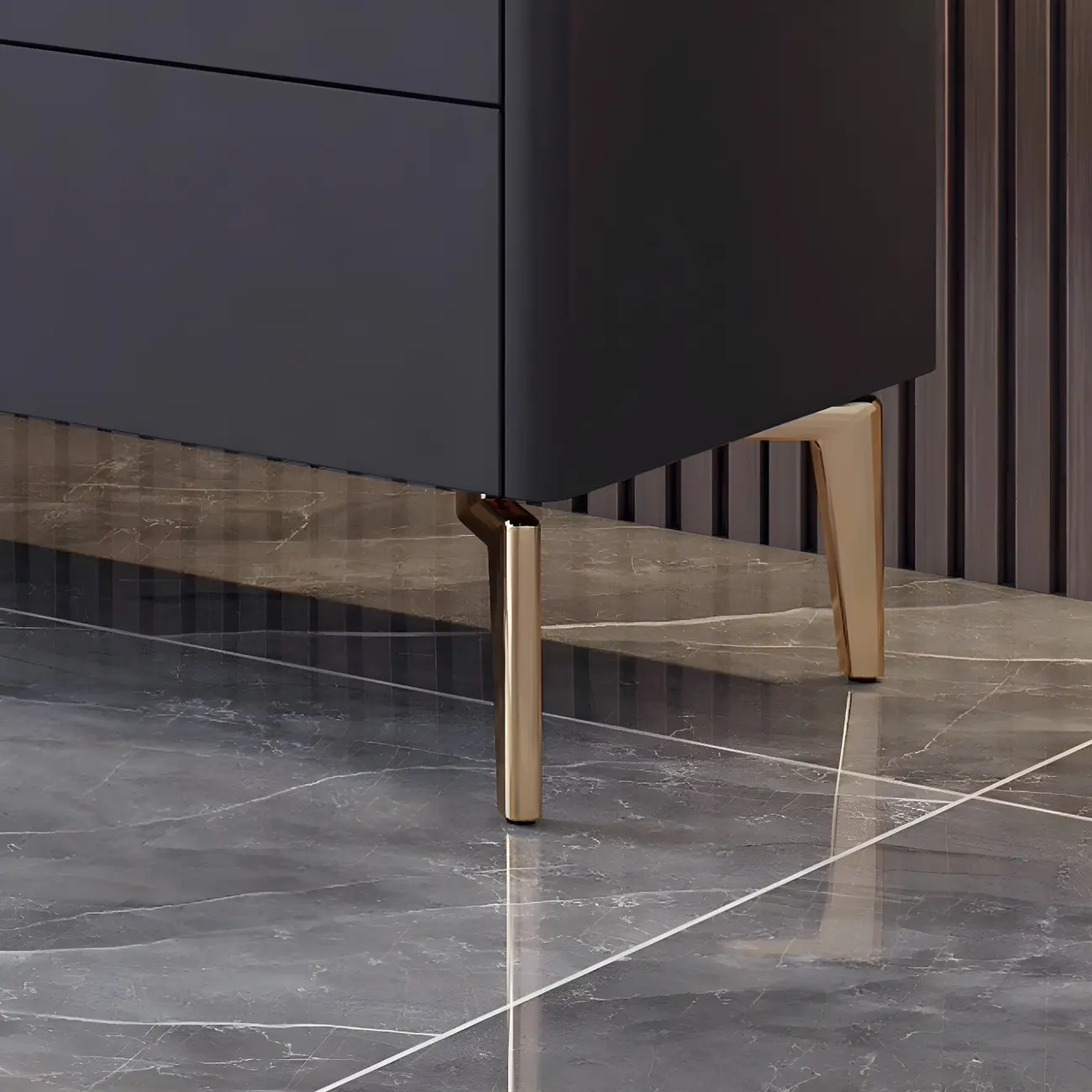 Industrial Stone Mueble Para TV Stand with Drawers for Restroom Image - 7 | homeyfad