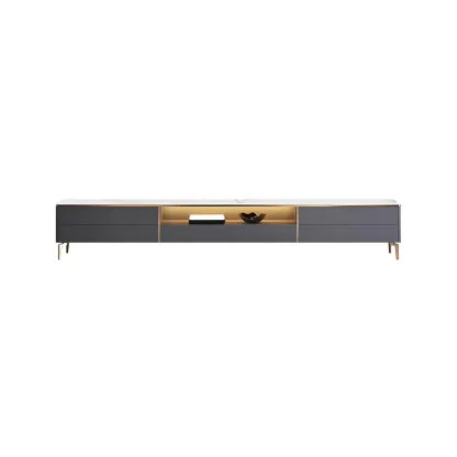 Industrial Stone Mueble Para TV Stand with Drawers for Restroom Image - 8