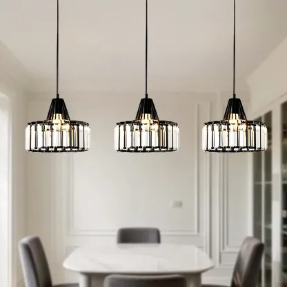 Contemporary Crystal Island Pendant Light for Kitchen Image - 3