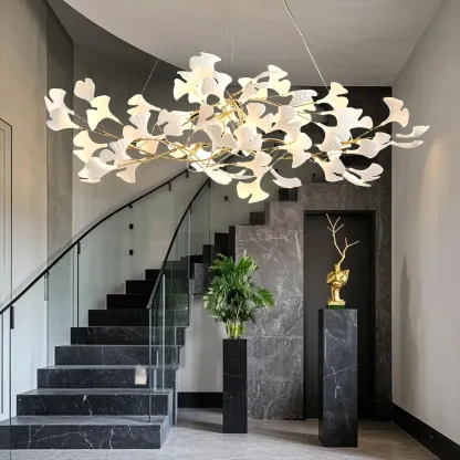 Irregular Gold 6-Light Ceramic Island Pendant Light Image - 2