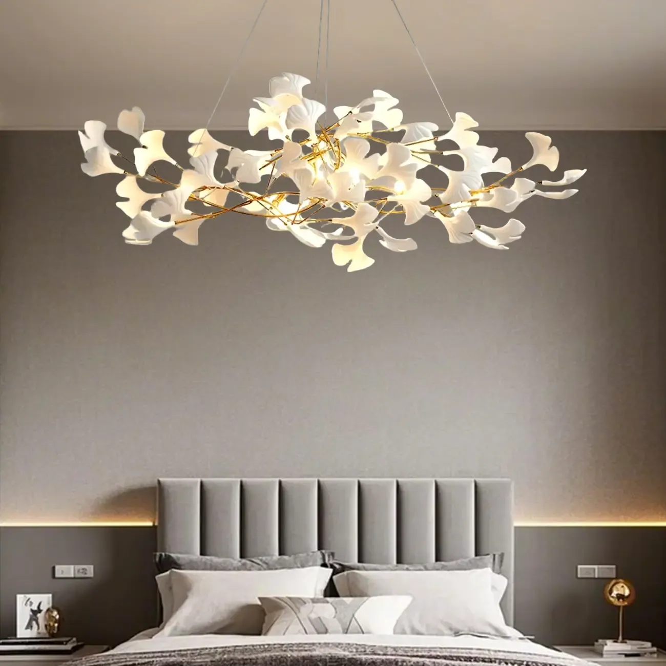 Irregular Gold 6-Light Ceramic Island Pendant Light Image - 11