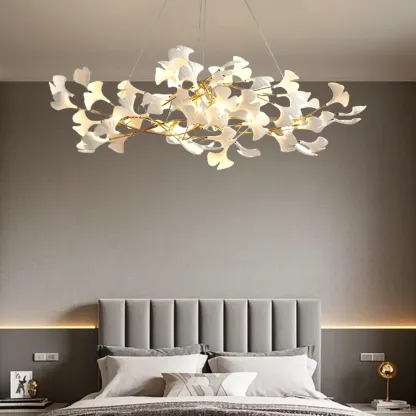 Irregular Gold 6-Light Ceramic Island Pendant Light Image - 11