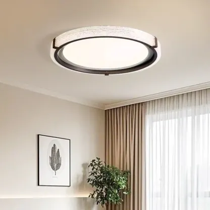 Dimmable White Flush Mount LED Ceiling Light for Living Room Image - 6