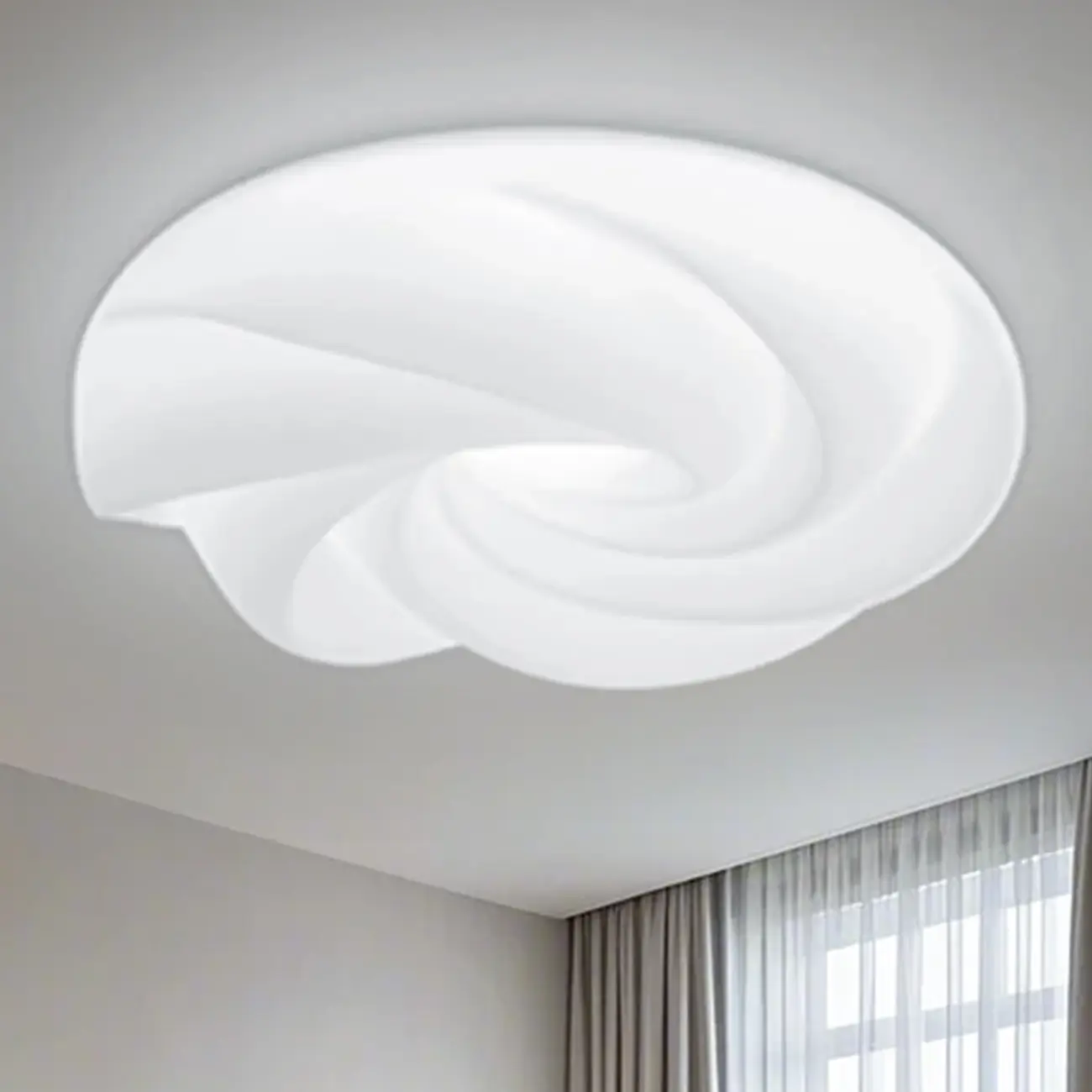 Elegant LED Flush Mount Ceiling Light for Bedroom Decor Image - 3 | homeyfad