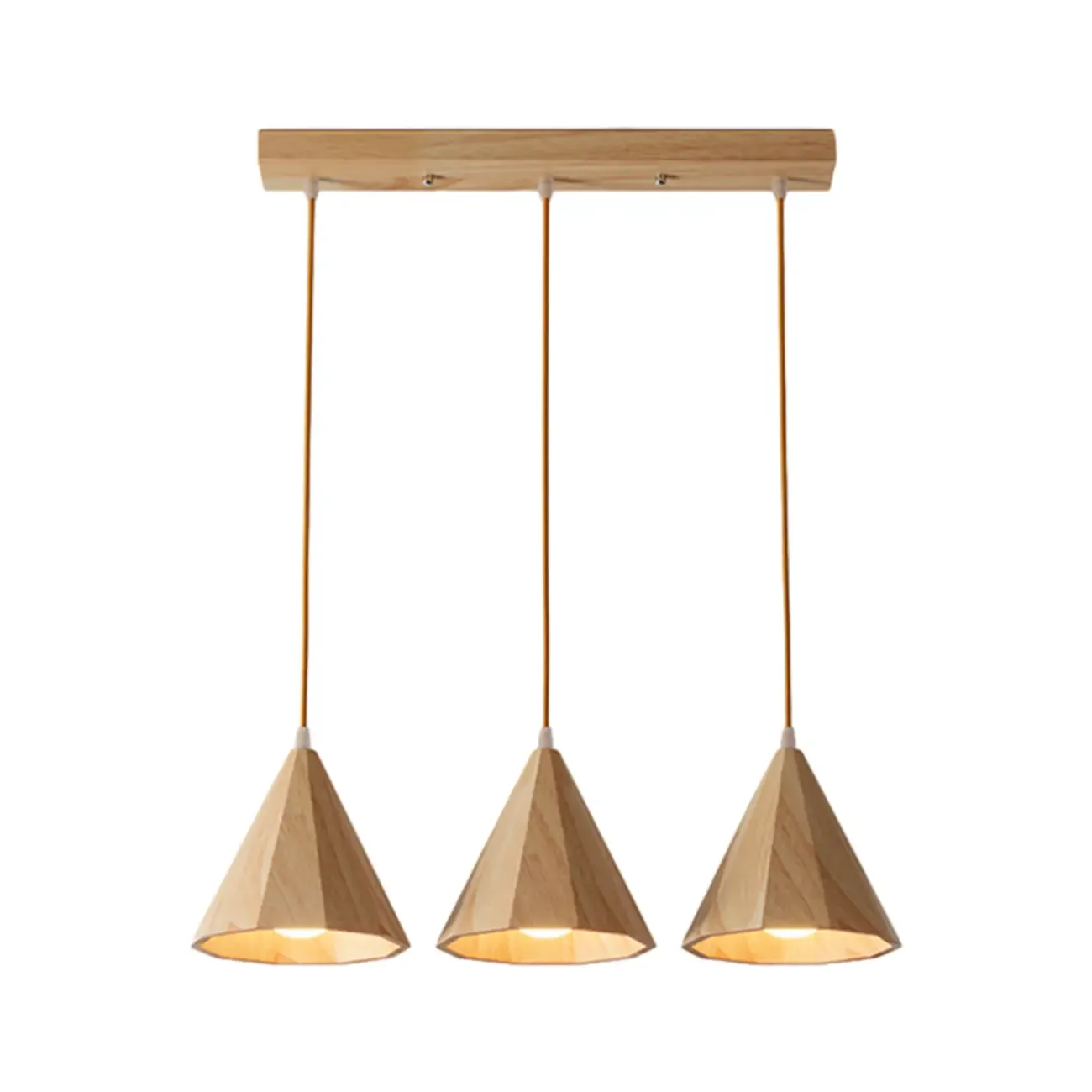 Modern Wood Cone LED Pendant Lights for Kitchen Image - 9