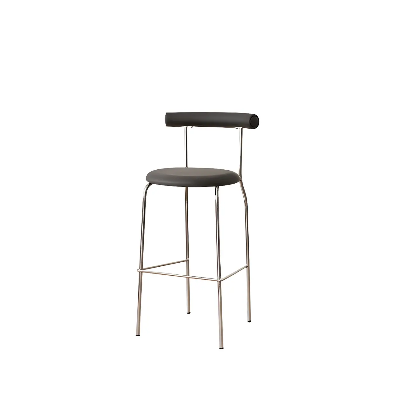 Modern Metal Comfort Cushion Durable High-Back Bar Stool Image - 9 | homeyfad