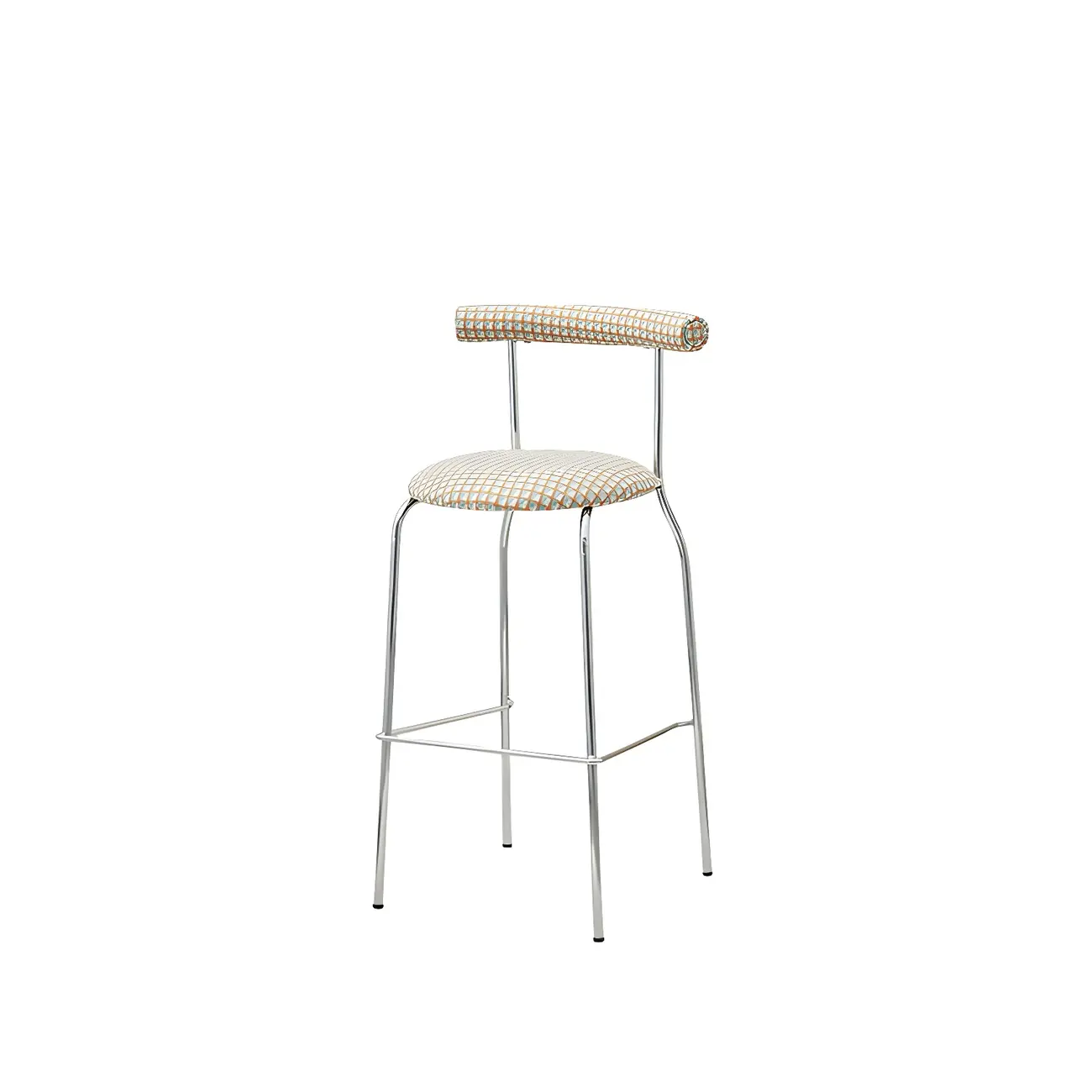 Modern Metal Comfort Cushion Durable High-Back Bar Stool Image - 14 | homeyfad