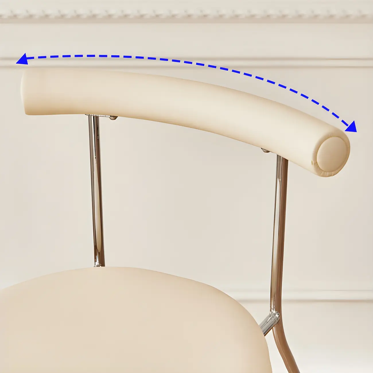 Modern Metal Comfort Cushion Durable High-Back Bar Stool Image - 6 | homeyfad