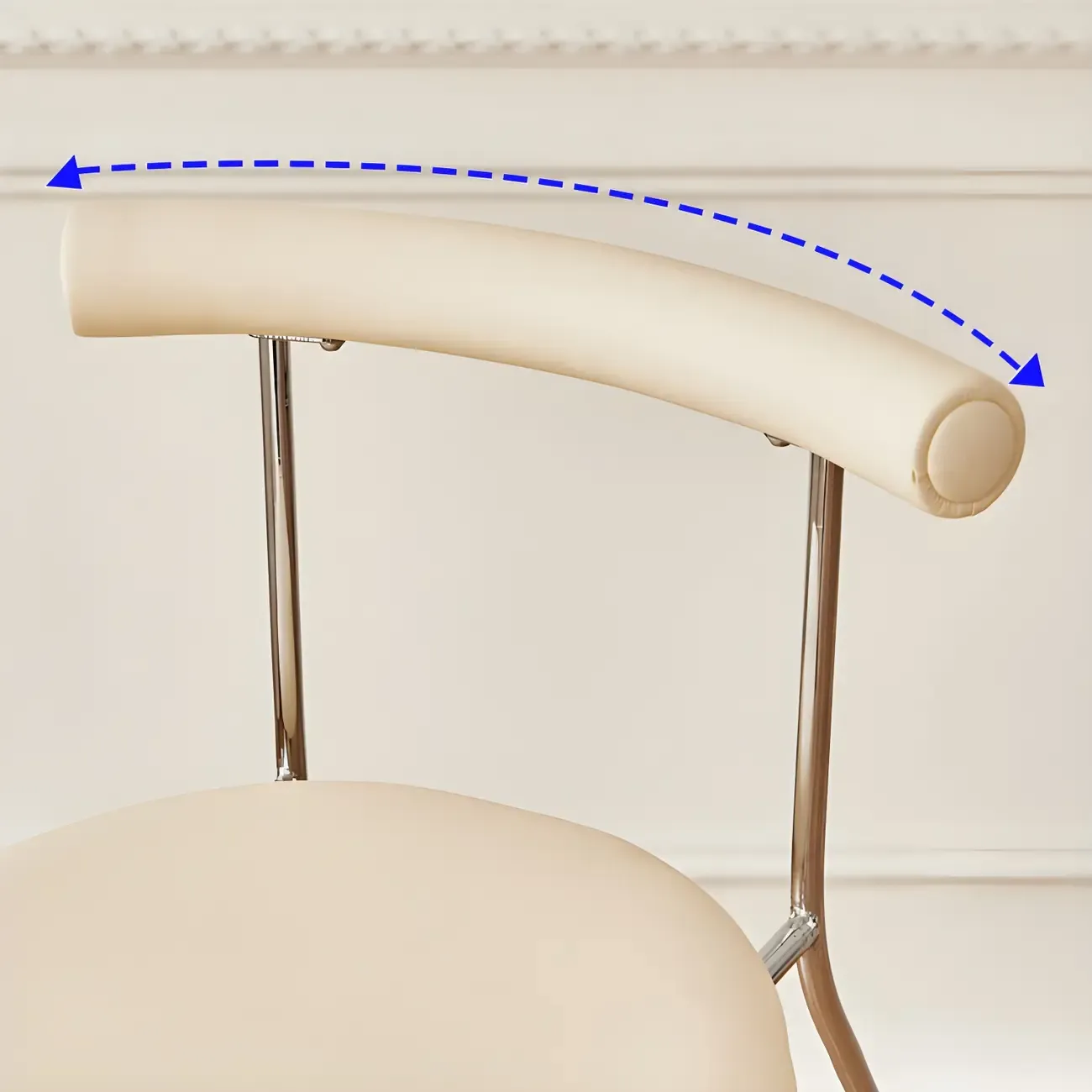 Modern Metal Comfort Cushion Durable High-Back Bar Stool Image - 6