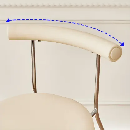 Modern Metal Comfort Cushion Durable High-Back Bar Stool Image - 6