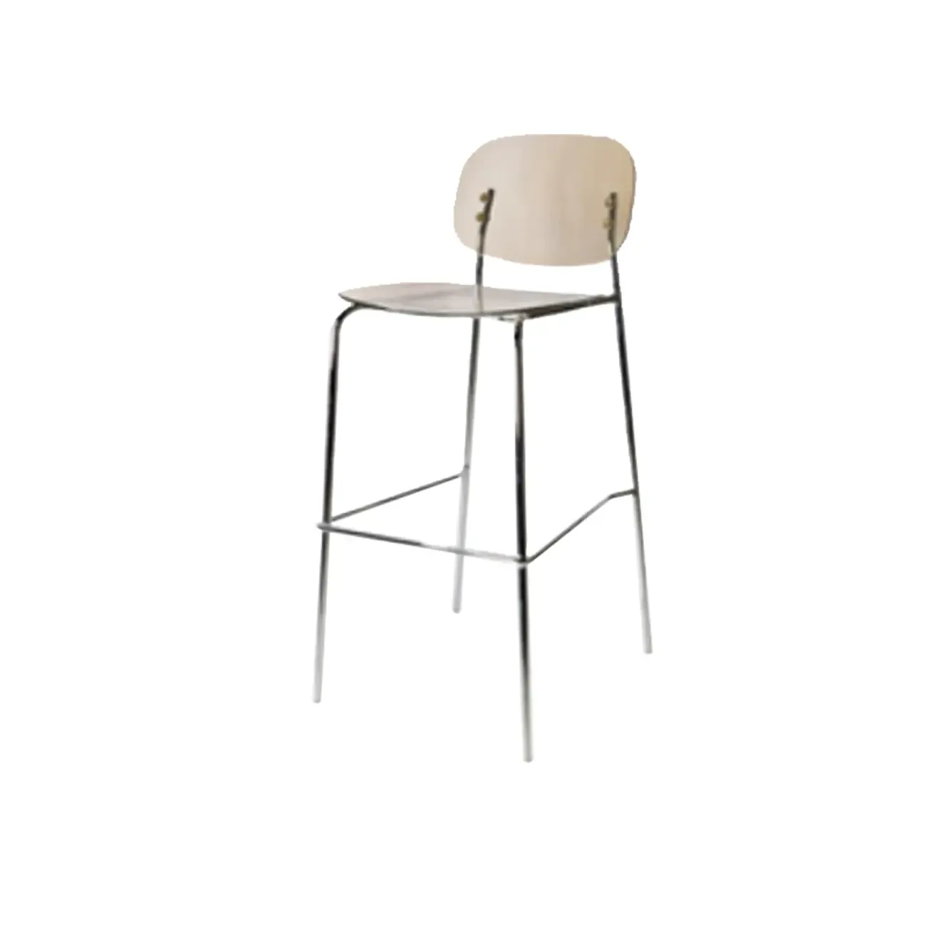 Modern Metal Leg Tan Acrylic Transparent High Back Bar Stool Image - 39