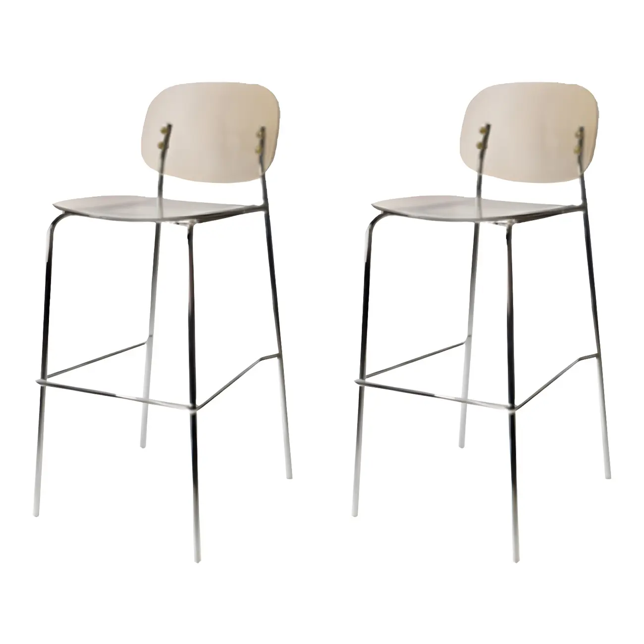 Modern Metal Leg Tan Acrylic Transparent High Back Bar Stool Image - 40 | homeyfad