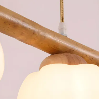 Adjustable Modern Bamboo Flower Island Pendant Light Image - 9