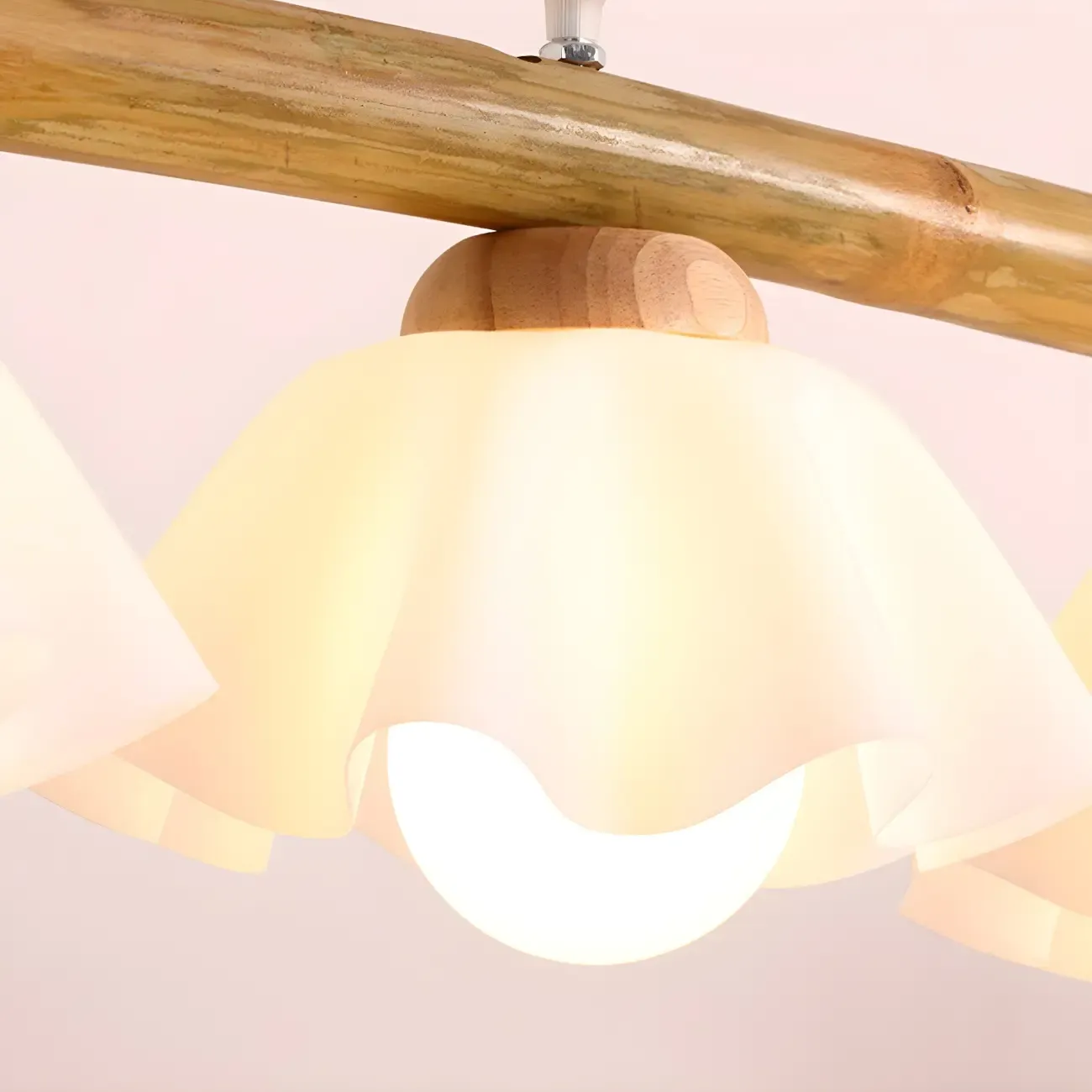 Adjustable Modern Bamboo Flower Island Pendant Light Image - 11