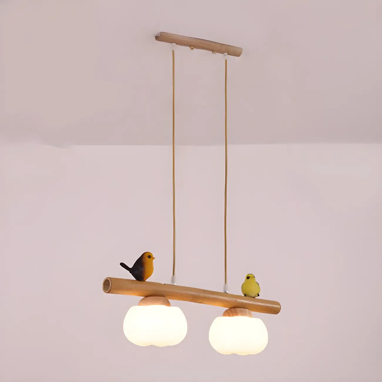 Adjustable Modern Bamboo Flower Island Pendant Light Image - 13