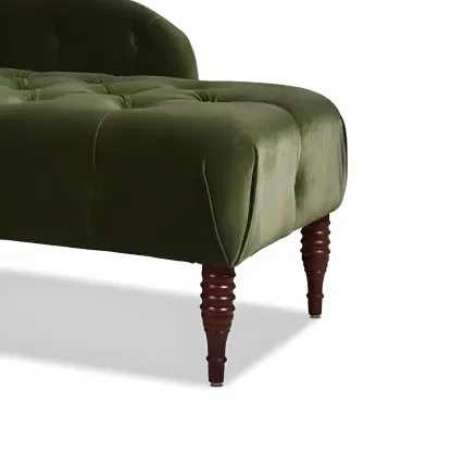 Traditional Solid Color Polyester Rolled Arm Chaise Lounge Image - 11