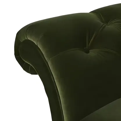 Traditional Solid Color Polyester Rolled Arm Chaise Lounge Image - 12