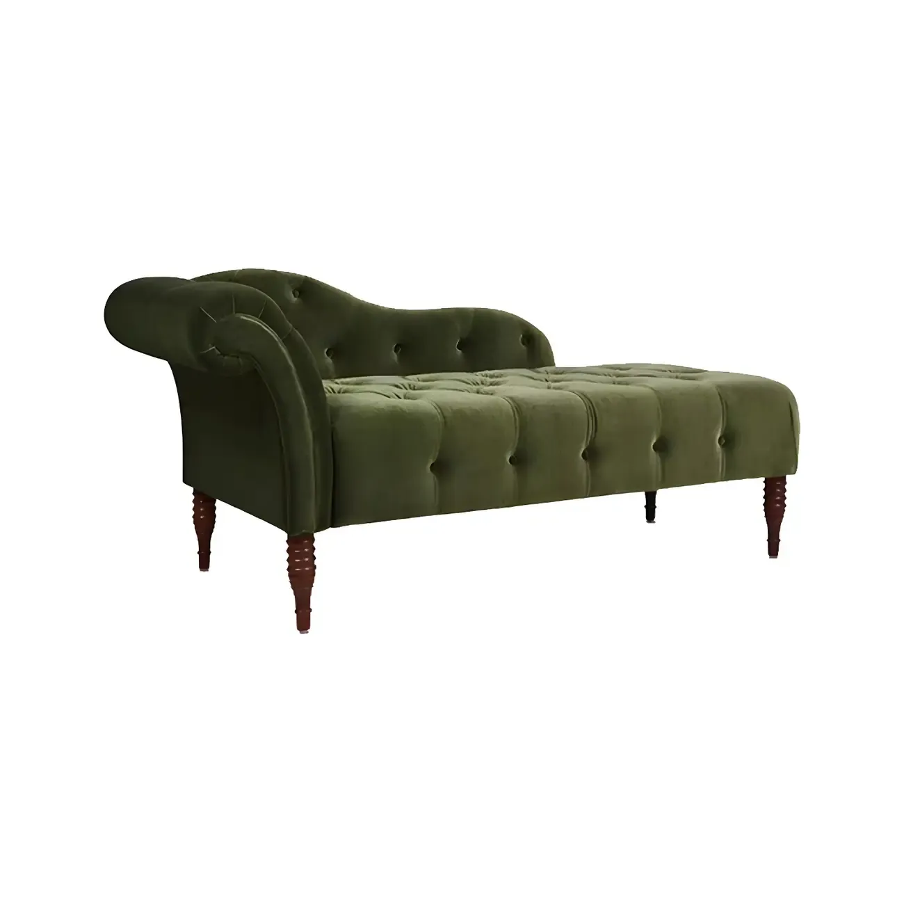 Traditional Solid Color Polyester Rolled Arm Chaise Lounge Image - 13