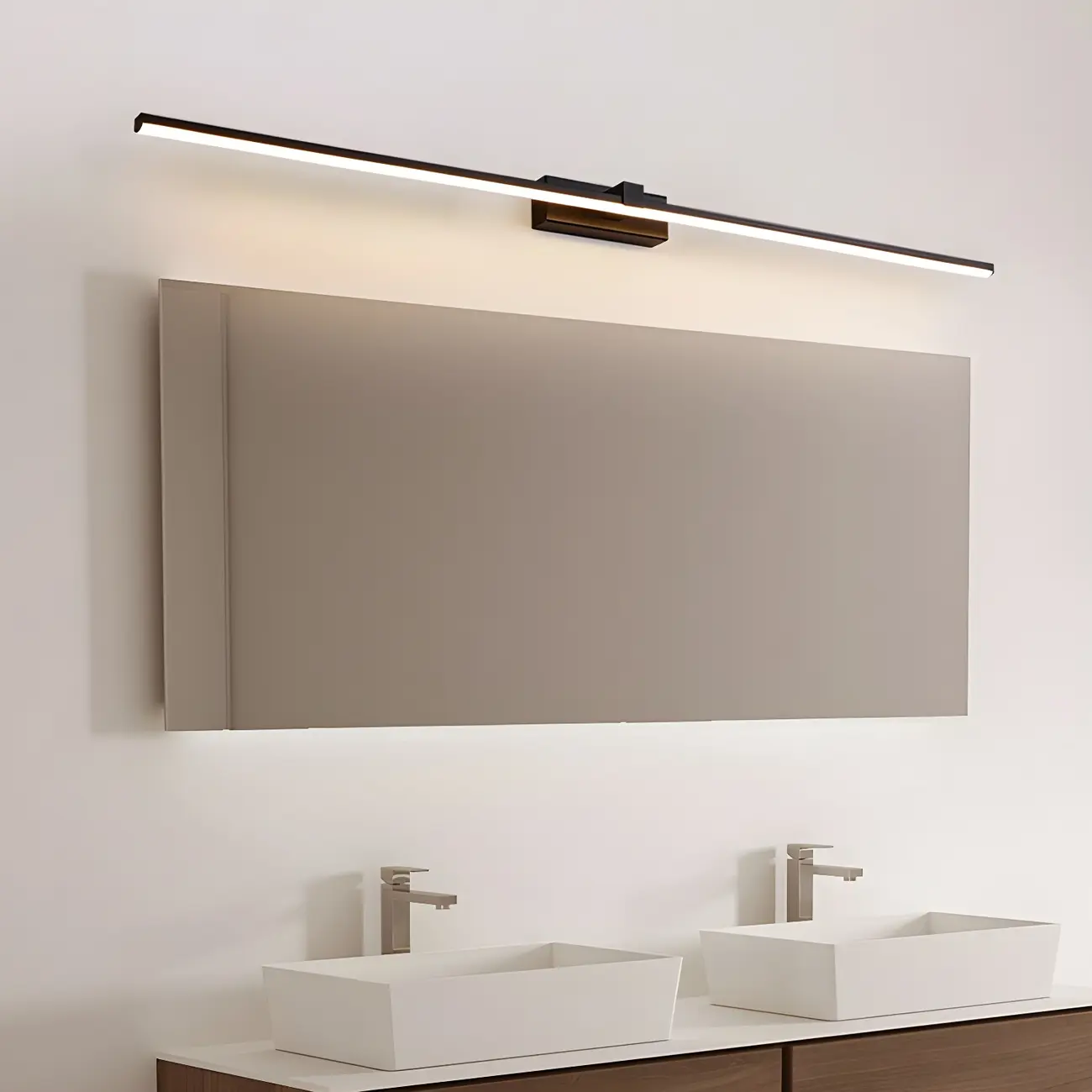 Bathroom Long Linear Silica Gel Vanity Light Fixture Image - 11 | homeyfad