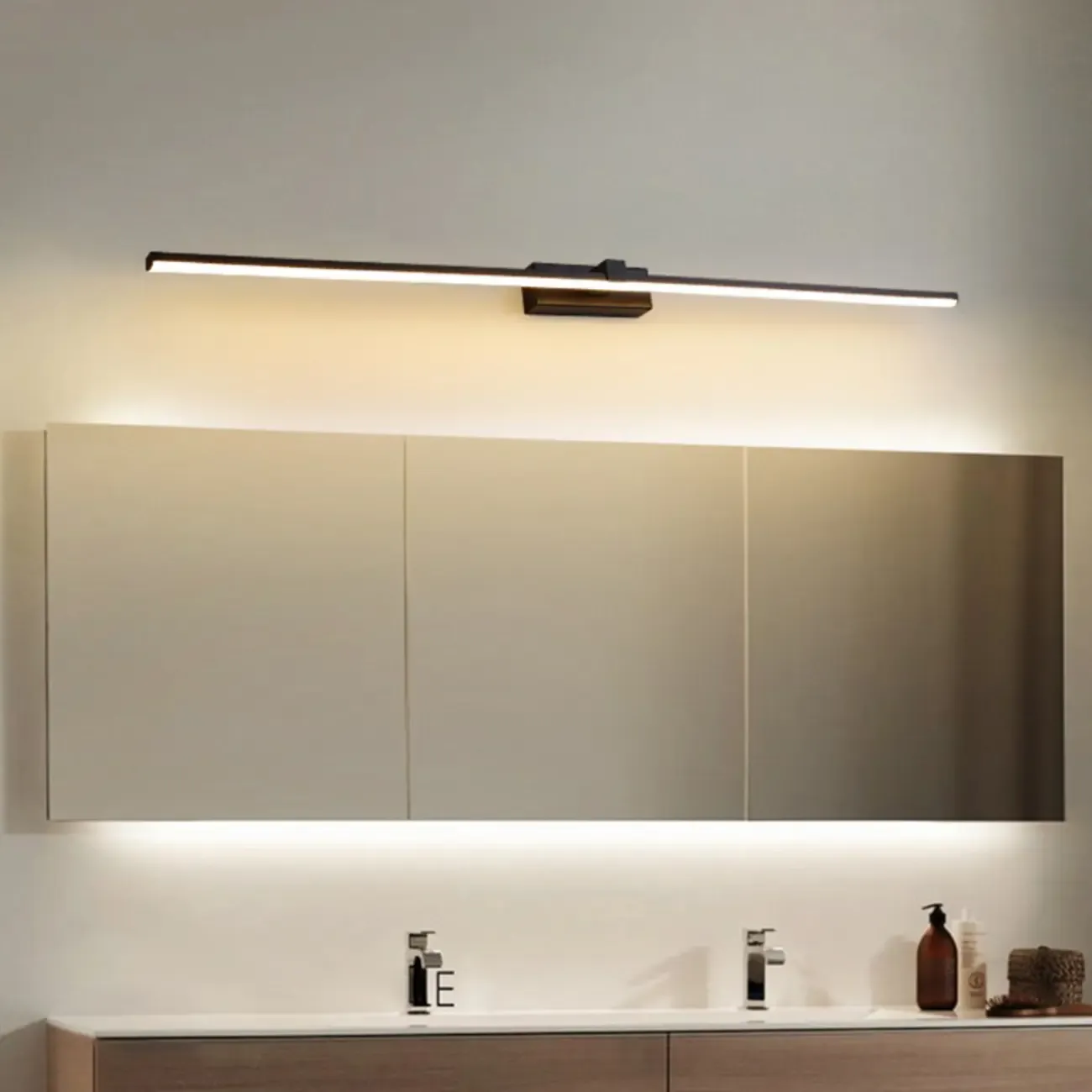 Bathroom Long Linear Silica Gel Vanity Light Fixture | HomeyFad
