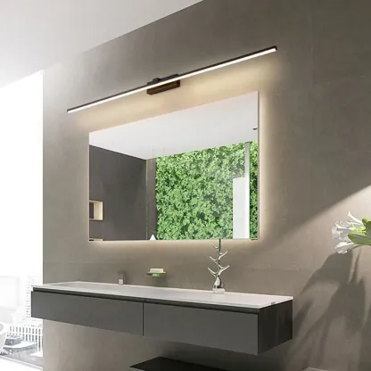 Bathroom Long Linear Silica Gel Vanity Light Fixture Image - 3