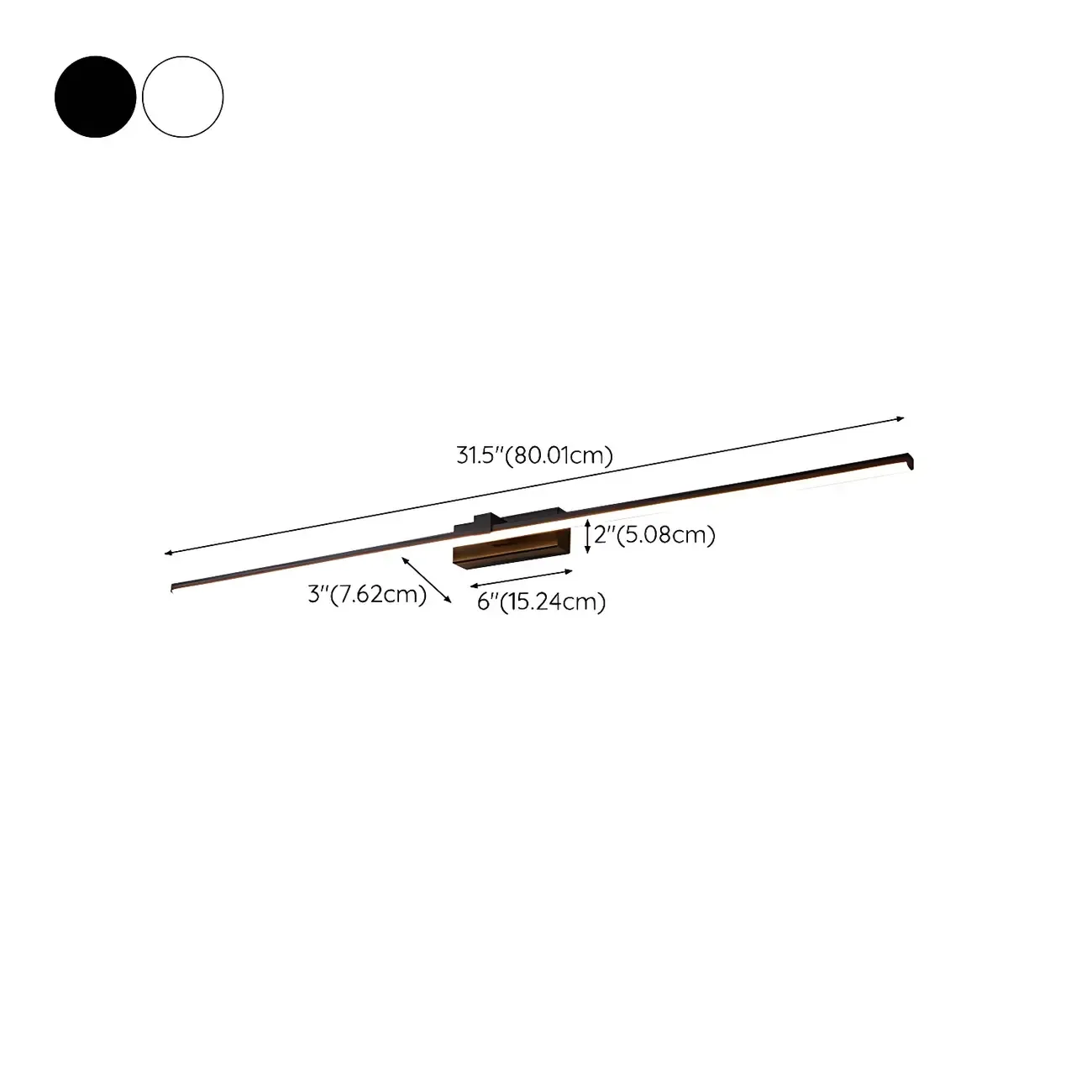 Bathroom Long Linear Silica Gel Vanity Light Fixture Image - 17