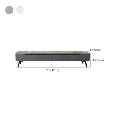 Modern Stone TV Stand with Soft Closing Drawers for Living Room Image - 14