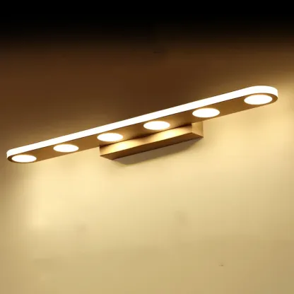 Durable Metal LED Bar Vanity Light with Acrylic Shade for Bathroom Image - 3